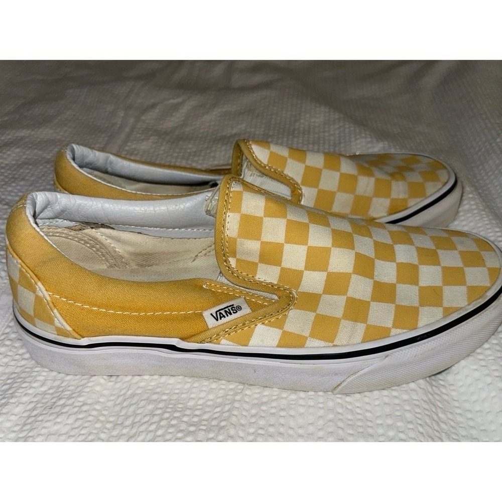 Yellow checkered vans W7.5 M6
